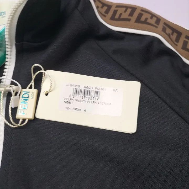 Fendi Fendi Kids Black Jacket with Logo Print 0079 Size US M / EU 48-50 / 2 - 3 Thumbnail
