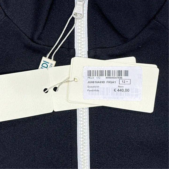 Fendi Fendi Kids Black Jacket with Logo Print 0079 Size US M / EU 48-50 / 2 - 3 Thumbnail