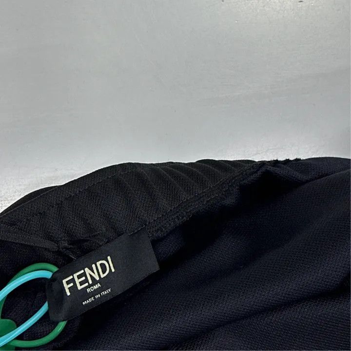 Fendi Fendi Black Drawstring Knit Sweatpants for Men 0079 Size US 44 / EU 60 - 2 Thumbnail