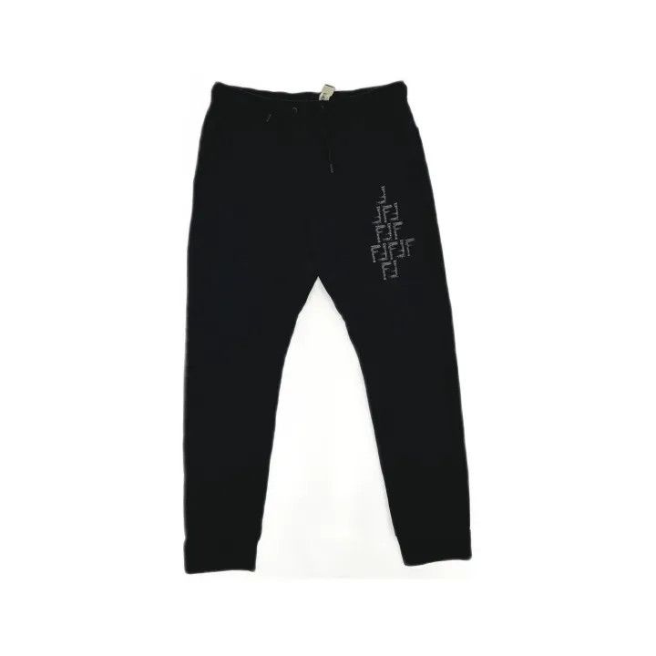 Fendi Fendi Logo Black Sports Pants for Men 0079 Size US 44 / EU 60 - 2 Thumbnail