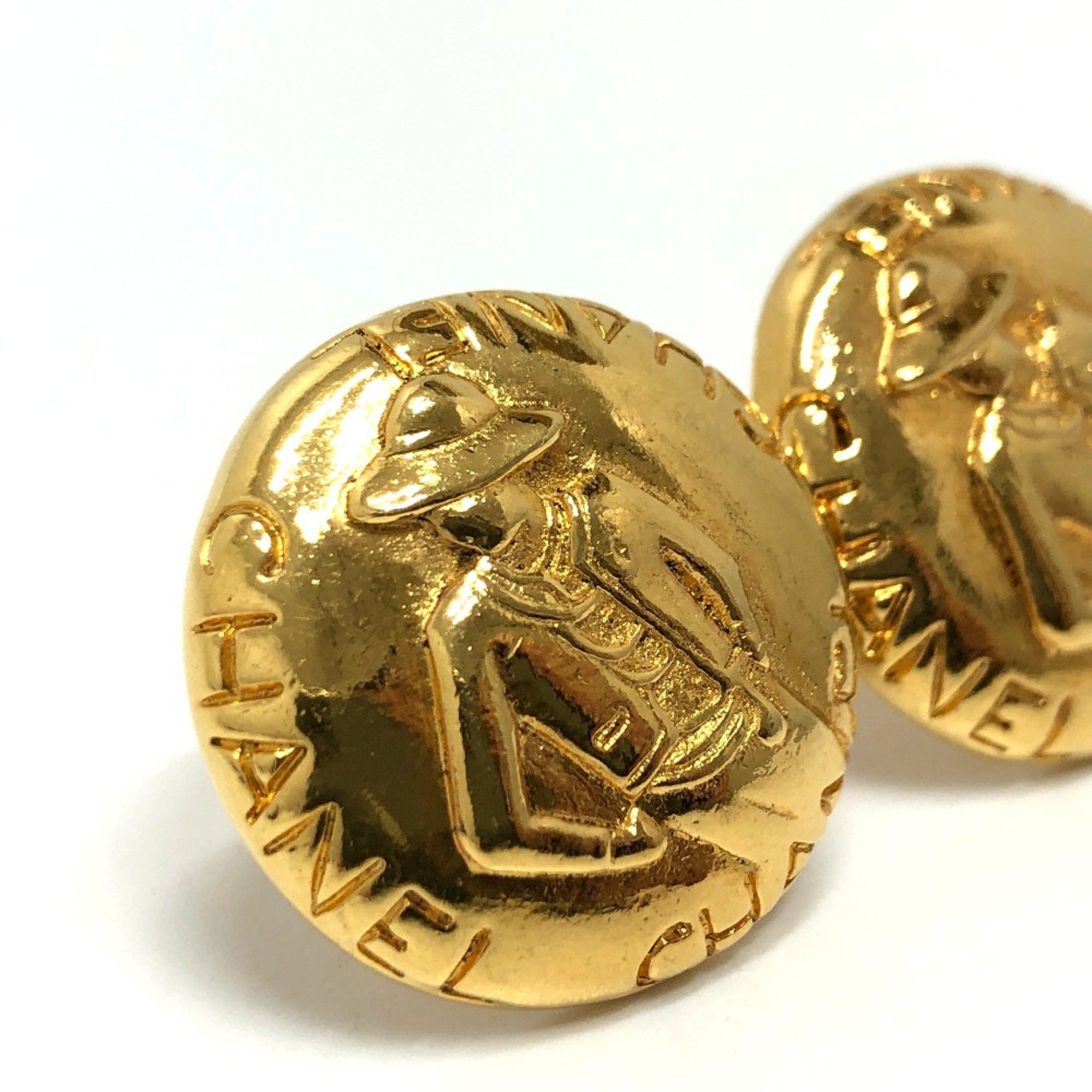 Chanel Chanel Vintage Round Clip Earrings earring Size ONE SIZE - 7 Thumbnail