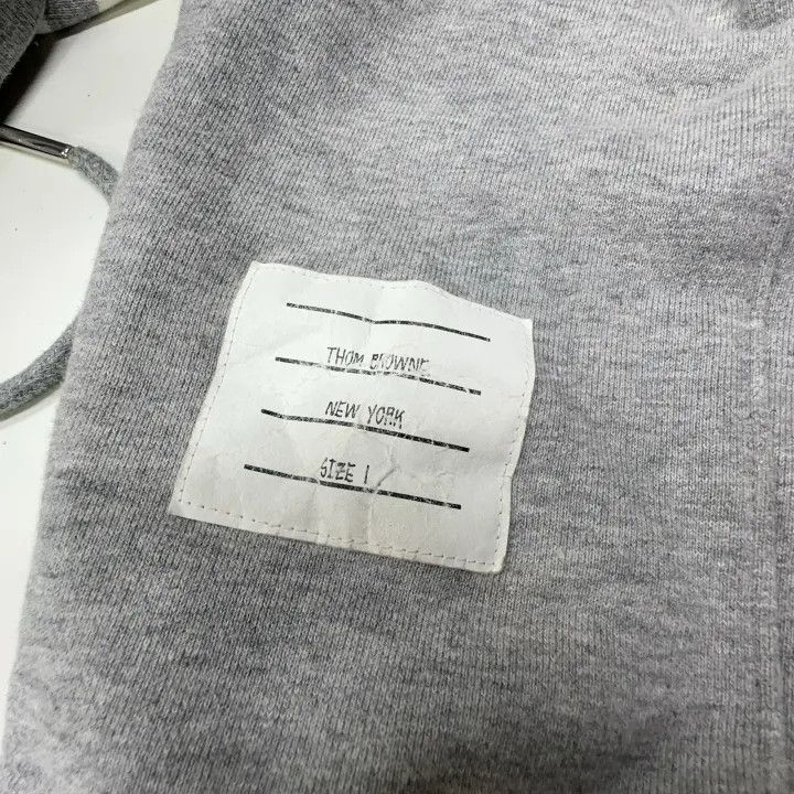 Thom Browne Thom Browne Gray Striped Knit Sweatpants for Men 0079 Size US 26 / EU 42 - 4 Thumbnail