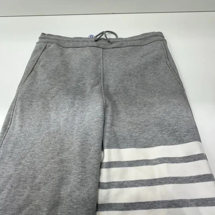 Thom Browne Thom Browne Gray Striped Knit Sweatpants for Men 0079 Size US 26 / EU 42 - 7 Thumbnail