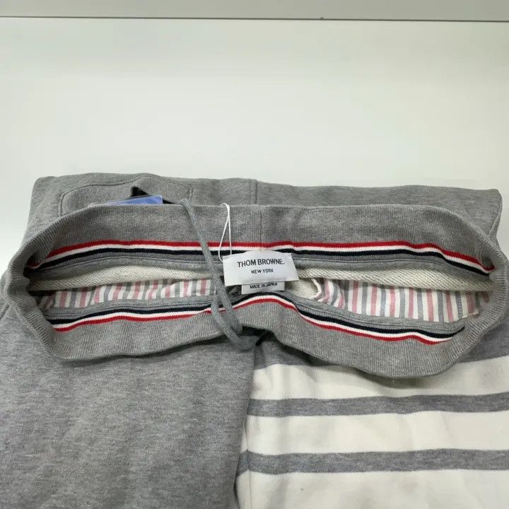 Thom Browne Thom Browne Gray Striped Knit Sweatpants for Men 0079 Size US 26 / EU 42 - 8 Thumbnail