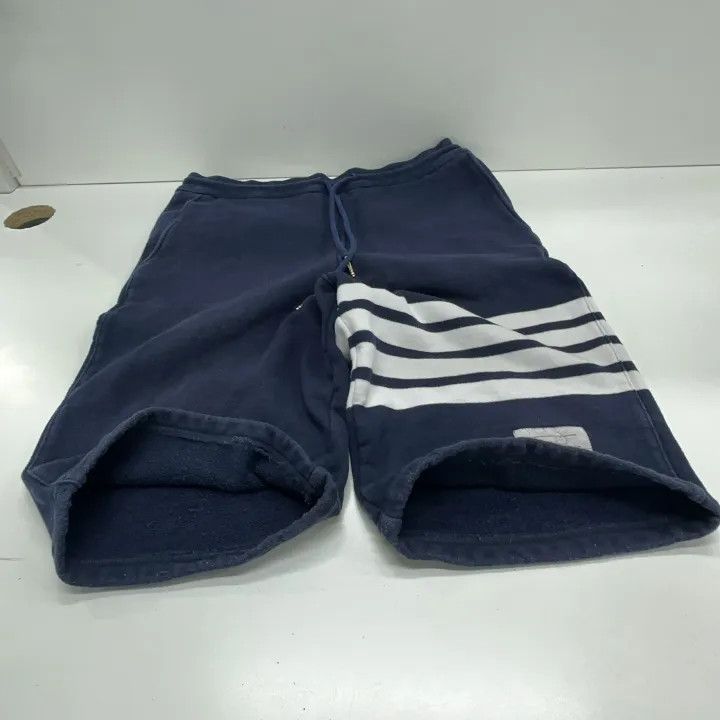 Thom Browne Thom Browne Classic Stripe Sports Shorts Navy 0079 Size US 26 / EU 42 - 10 Thumbnail