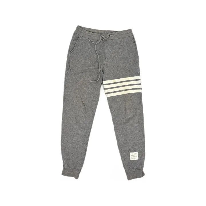 Thom Browne Thom Browne Classic Grey Knit Jogger Pants 0079 Size US 26 / EU 42 - 2 Thumbnail