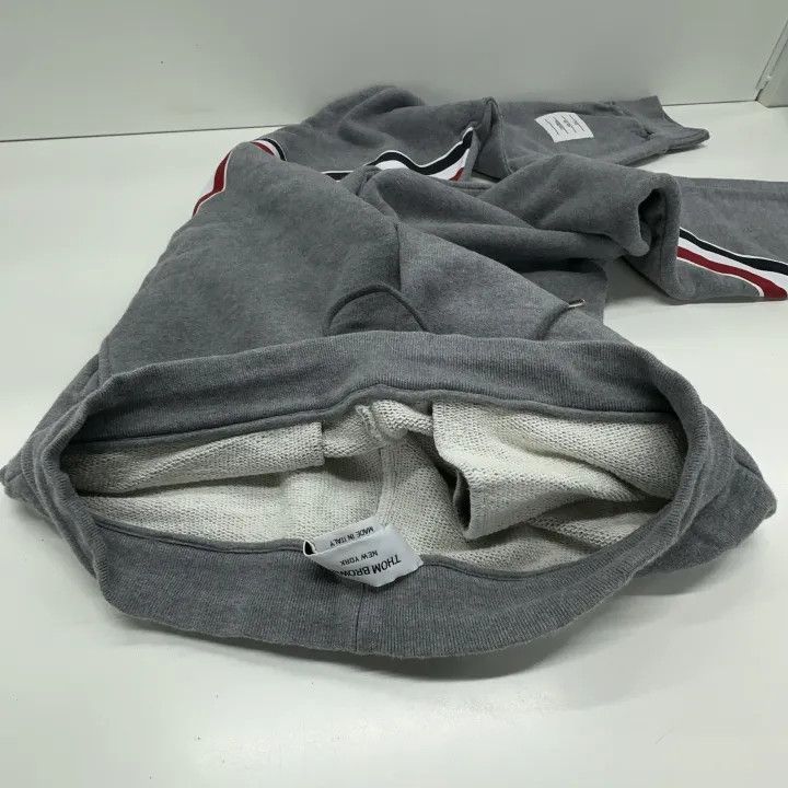 Thom Browne Thom Browne Gray Striped Sweatpants 0079 Size US 26 / EU 42 - 7 Thumbnail