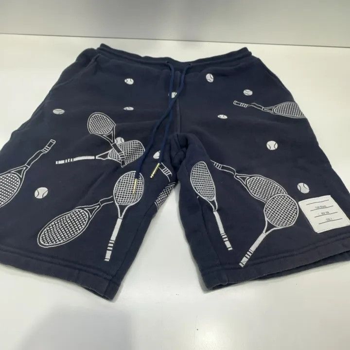 Thom Browne Thom Browne Tennis Print Sports Shorts for Men 0079 Size US 26 / EU 42 - 8 Thumbnail