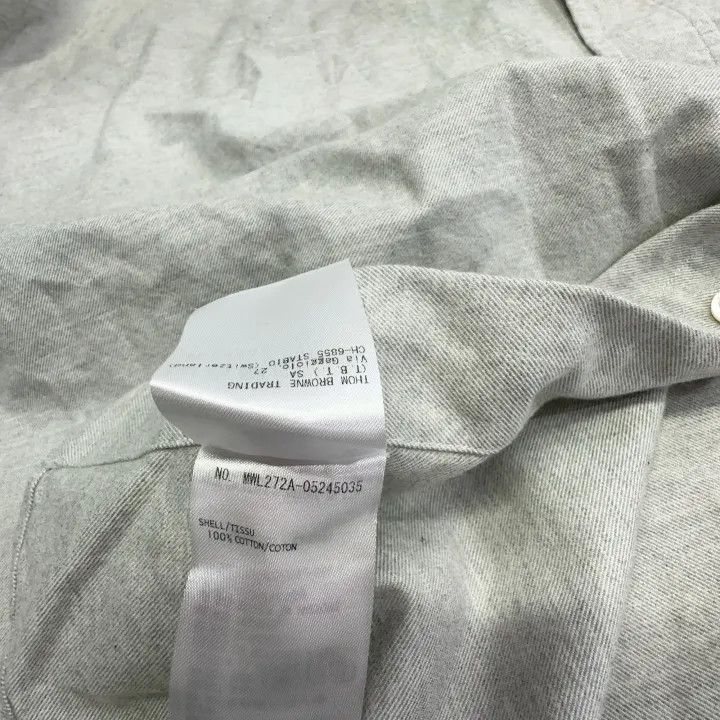 Thom Browne Thom Browne Classic Gray Long Sleeve Button-Up Shirt 0079 Size US M / EU 48-50 / 2 - 6 Thumbnail