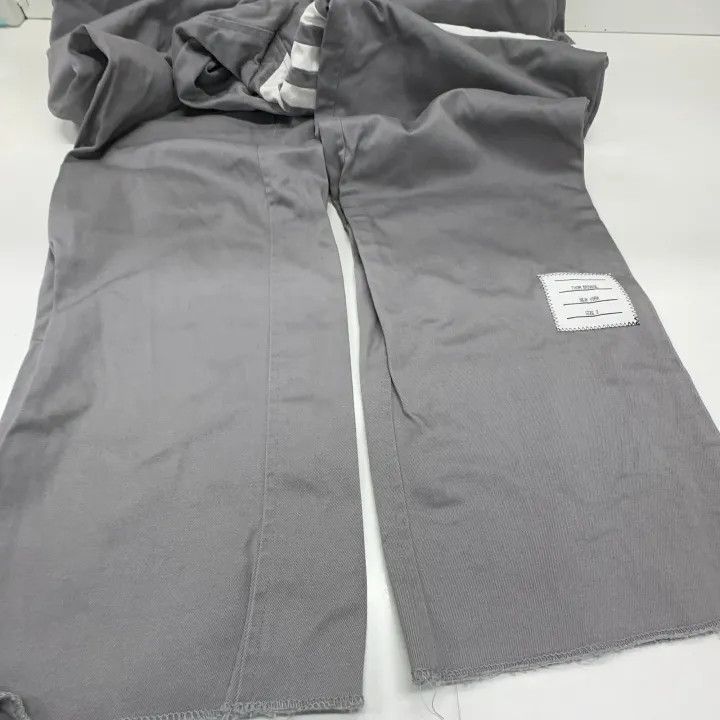 Thom Browne Thom Browne Gray Striped Casual Pants 0079 Size US 26 / EU 42 - 8 Thumbnail