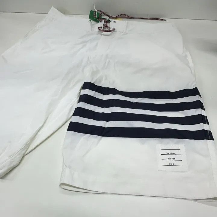 Thom Browne Thom Browne SS22 Classic Striped Casual Shorts 0079 Size US 26 / EU 42 - 8 Thumbnail