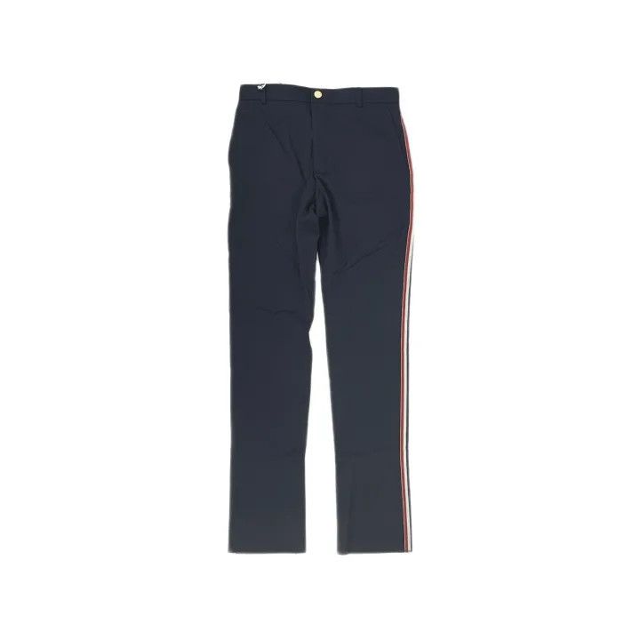 Thom Browne Thom Browne Men's Navy Wool Relaxed Trousers 0079 Size US 26 / EU 42 - 2 Thumbnail