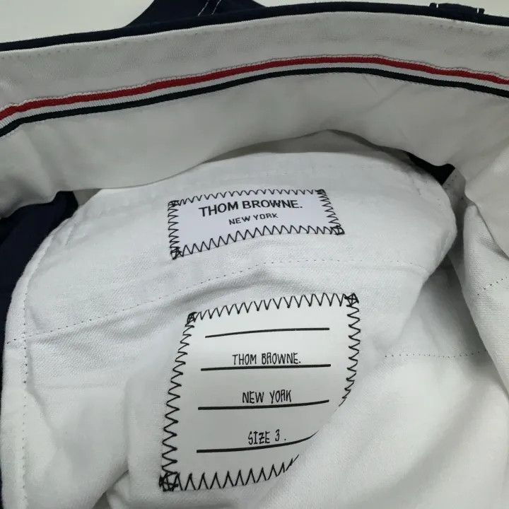 Thom Browne Thom Browne Navy Blue Straight-Cut Casual Pants 0079 Size US 26 / EU 42 - 6 Thumbnail
