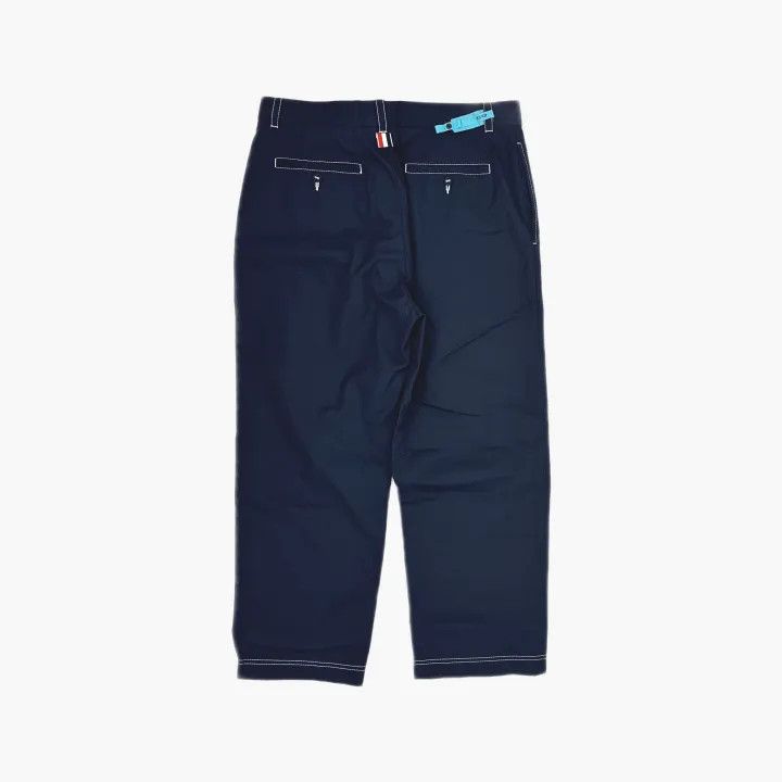 Thom Browne Thom Browne Navy Blue Straight-Cut Casual Pants 0079 Size US 26 / EU 42 - 3 Thumbnail
