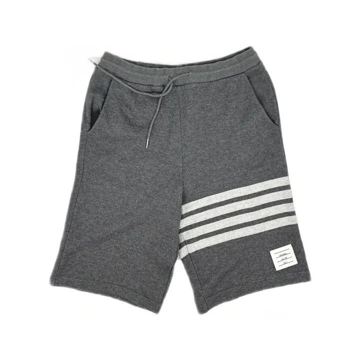 Thom Browne Thom Browne Gray Striped Sports Shorts 0079 Size US 26 / EU 42 - 2 Thumbnail