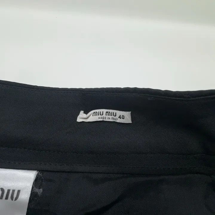 Miu Miu Miu Miu FW21 Side Bow Mini Skirt 0079 Size 40" / US 18 - 3 Thumbnail