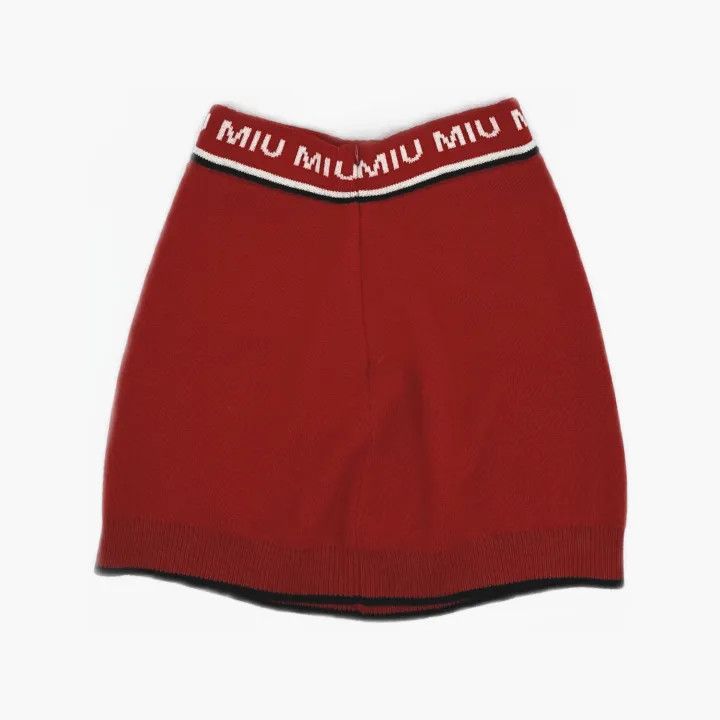 Miu Miu Miu Miu Knitted Casual Mini Skirt for Women 0079 Size 38" / US 16 / IT 52 - 3 Thumbnail