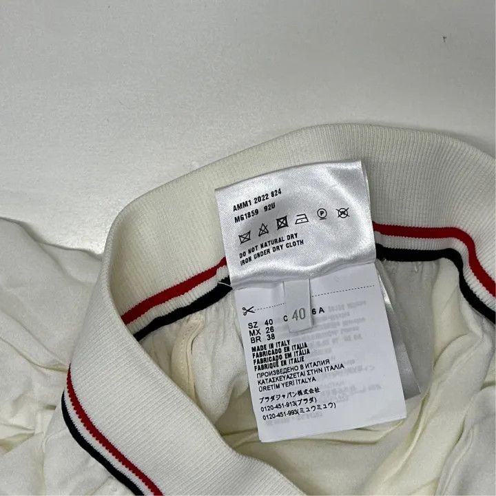 Miu Miu Miu Miu Letter Striped Pleated Mini Skirt 0079 Size 40" / US 18 - 4 Thumbnail