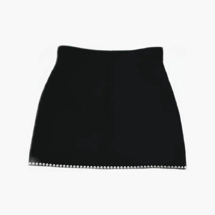 Miu Miu Miu Miu Black High-Waisted Mini Skirt 0079 Size 42" / US 20 - 3 Thumbnail