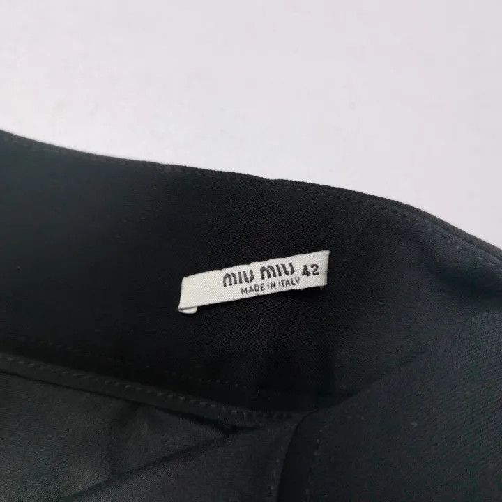 Miu Miu Miu Miu Black High-Waisted Mini Skirt 0079 Size 42" / US 20 - 4 Thumbnail