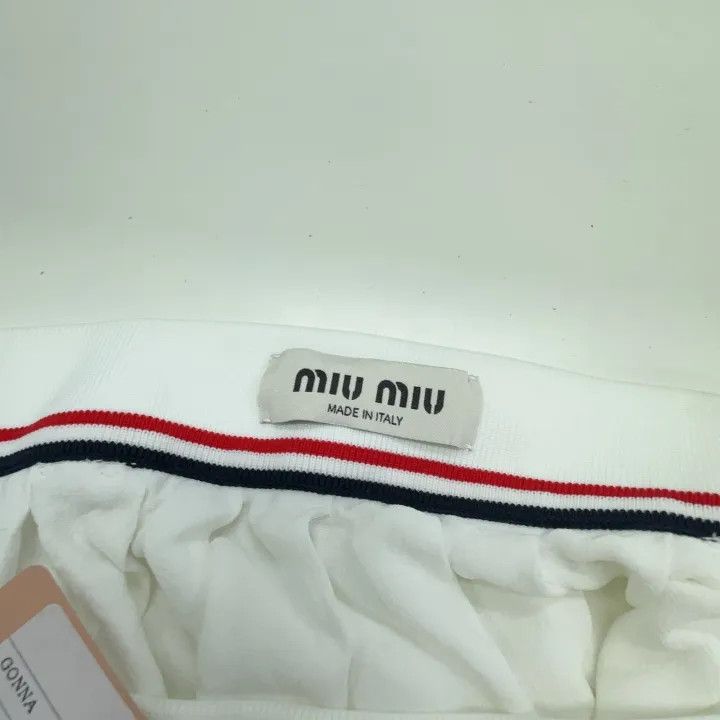 Miu Miu Miu Miu SS22 Alphabet Stripe Pleated Mini Skirt 0079 Size 38" / US 16 / IT 52 - 7 Thumbnail