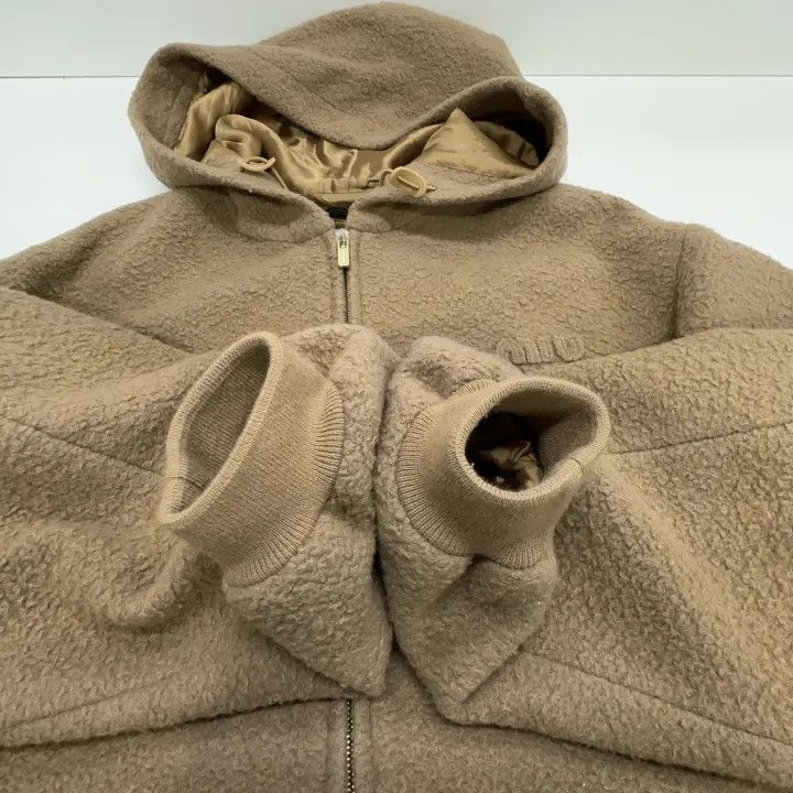 Miu Miu Miu Miu Brown Hoodie with Zipper and Pockets 0079 Size M / US 6-8 / IT 42-44 - 8 Thumbnail