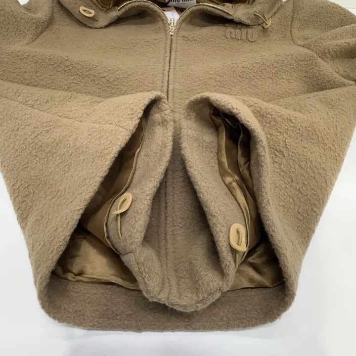 Miu Miu Miu Miu Brown Hoodie with Zipper and Pockets 0079 Size M / US 6-8 / IT 42-44 - 11 Thumbnail