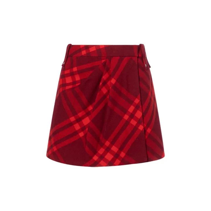 Burberry Burberry FW23 Plaid Pleated Casual Skirt 0079 Size 23" - 2 Thumbnail