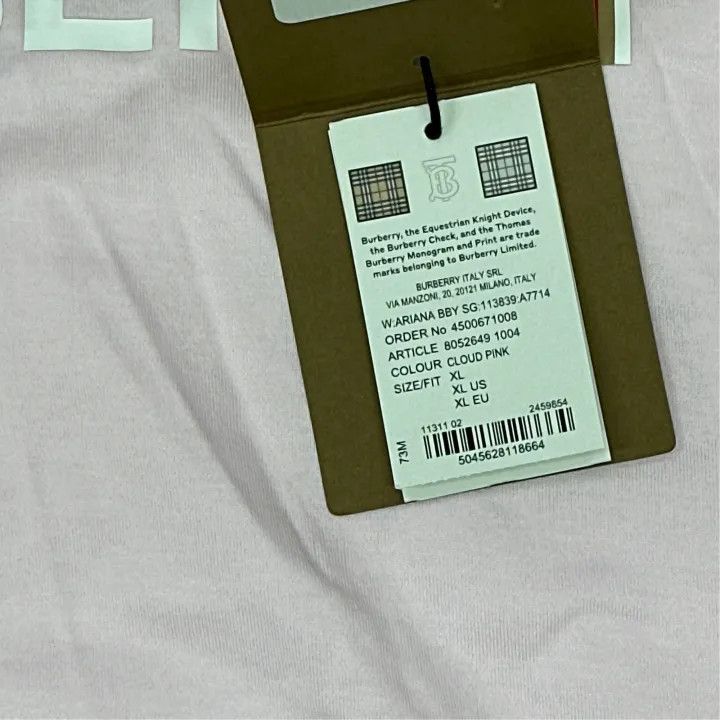 Burberry Burberry SS22 Logo Print Casual T-Shirt 0079 Size XL / US 12-14 / IT 48-50 - 4 Thumbnail