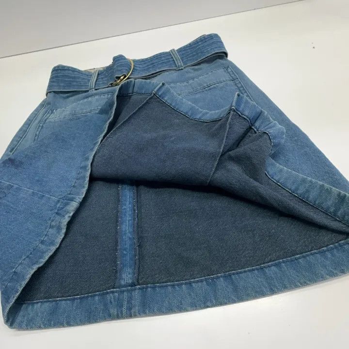 Burberry Burberry Fashionable Denim Mini Skirt 0079 Size 24" / US 00 / IT 34 - 8 Thumbnail