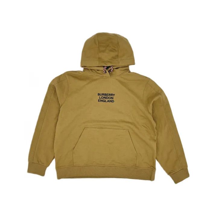 Burberry Burberry Beige Logo Print Long Sleeve Hoodie 0079 Size XL / US 12-14 / IT 48-50 - 2 Thumbnail