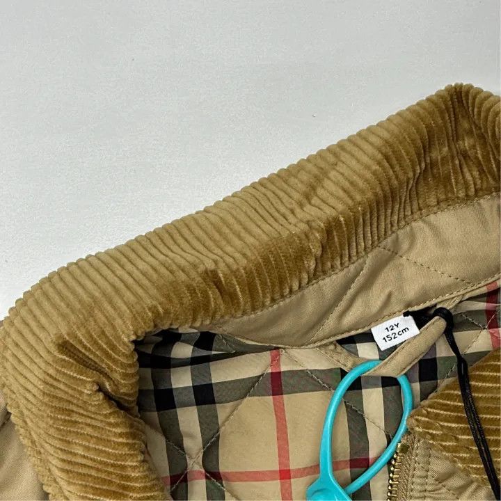 Burberry Burberry Quilted Jacket with Corduroy Collar 0079 Size XL / US 12-14 / IT 48-50 - 3 Thumbnail
