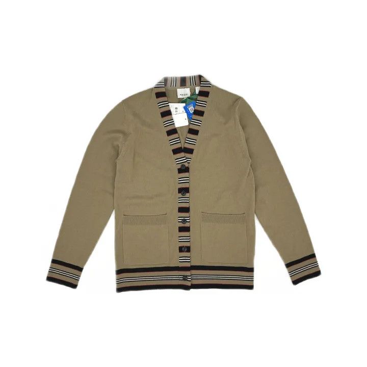 Burberry Burberry Iconic Stripe Merino Wool Cardigan 0079 Size M / US 6-8 / IT 42-44 - 2 Thumbnail