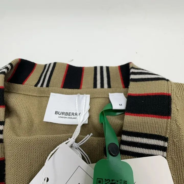 Burberry Burberry Iconic Stripe Merino Wool Cardigan 0079 Size M / US 6-8 / IT 42-44 - 4 Thumbnail