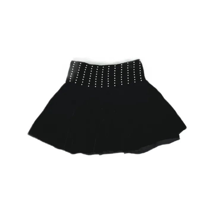 Saint Laurent Paris Saint Laurent Studded Silk Skirt for Women 0079 Size 38" / US 16 / IT 52 - 2 Thumbnail