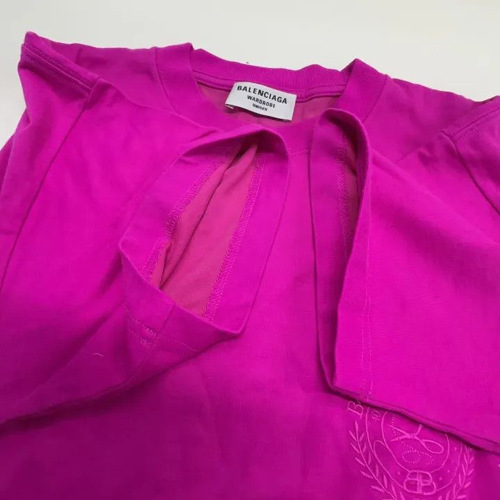 Balenciaga Balenciaga Pink Short Sleeve T-Shirt for Women 0079 Size XS / US 0-2 / IT 36-38 - 8 Thumbnail
