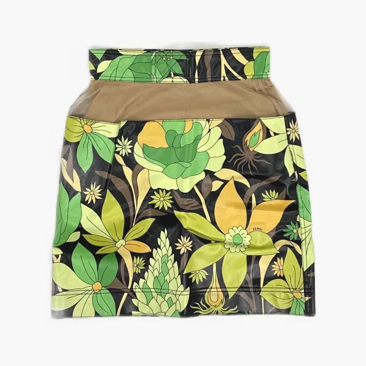Fendi FENDI Floral Print Mini Skirt for Women 0079 Size 38" / US 16 / IT 52 - 3 Thumbnail