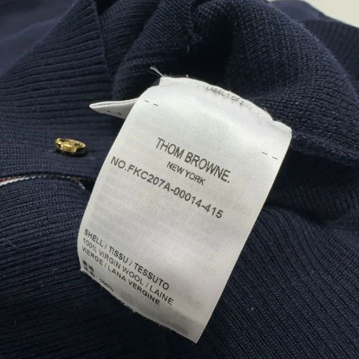 Thom Browne Thom Browne Navy V-Neck Cardigan for Women 0079 Size M / US 6-8 / IT 42-44 - 5 Thumbnail