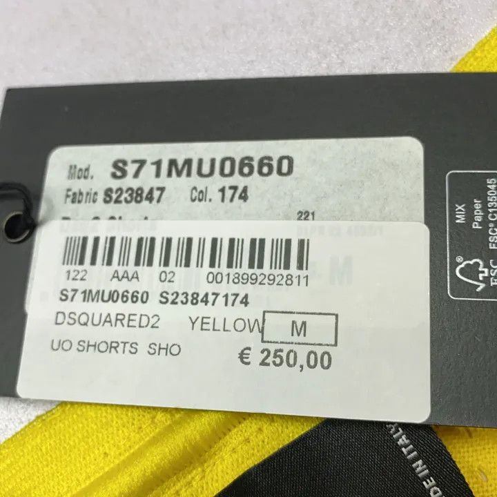 Dsquared2 DSQUARED2 Yellow Breathable Mesh Shorts 0079 Size US 30 / EU 46 - 3 Thumbnail