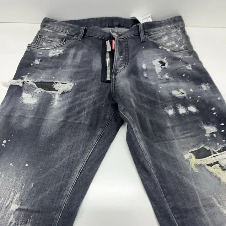 Dsquared2 DSQUARED2 Men's Distressed Black Jeans 0079 Size US 44 / EU 60 - 7 Thumbnail