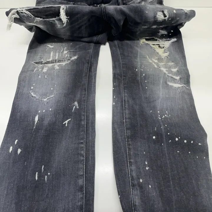 Dsquared2 DSQUARED2 Men's Distressed Black Jeans 0079 Size US 44 / EU 60 - 8 Thumbnail