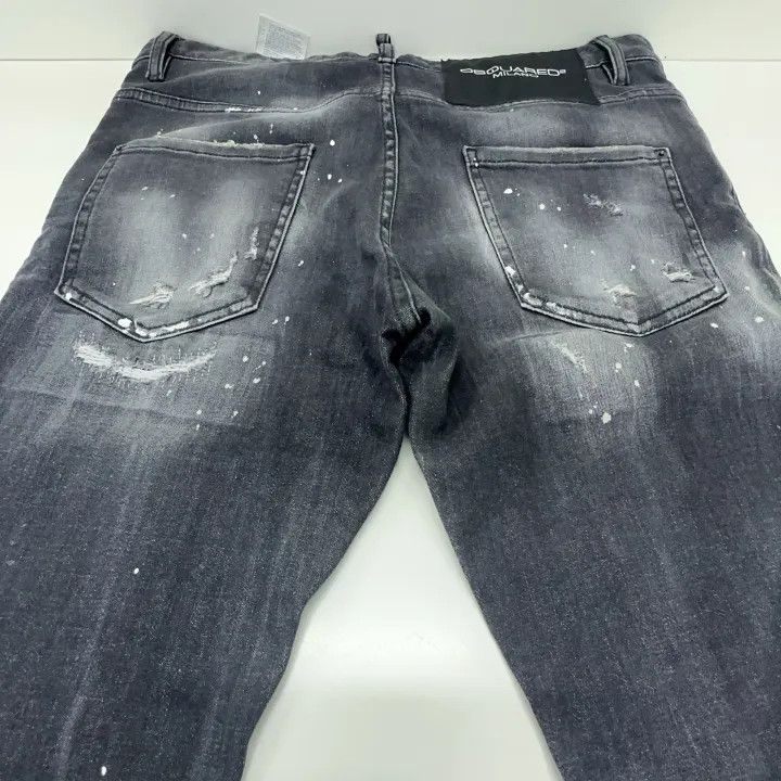Dsquared2 DSQUARED2 Men's Distressed Black Jeans 0079 Size US 44 / EU 60 - 10 Thumbnail