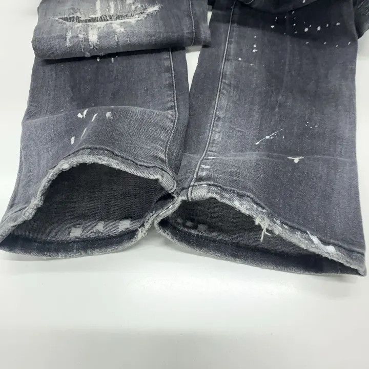 Dsquared2 DSQUARED2 Men's Distressed Black Jeans 0079 Size US 44 / EU 60 - 9 Thumbnail