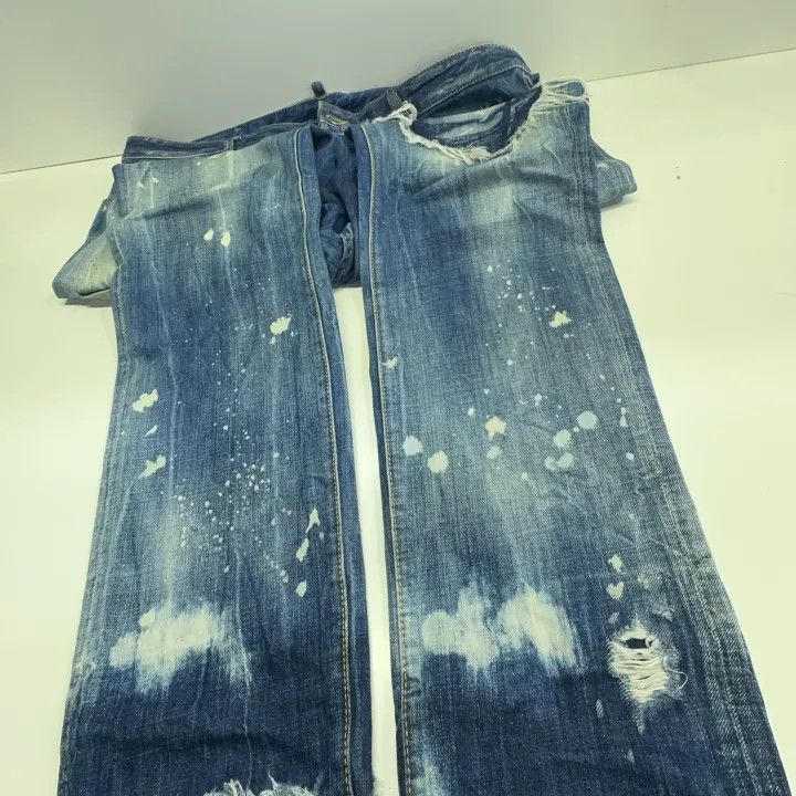 Dsquared2 DSQUARED2 FW22 Distressed Slim Fit Denim Jeans 0079 Size US 44 / EU 60 - 9 Thumbnail
