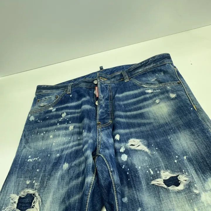 Dsquared2 DSQUARED2 FW22 Distressed Slim Fit Denim Jeans 0079 Size US 44 / EU 60 - 8 Thumbnail