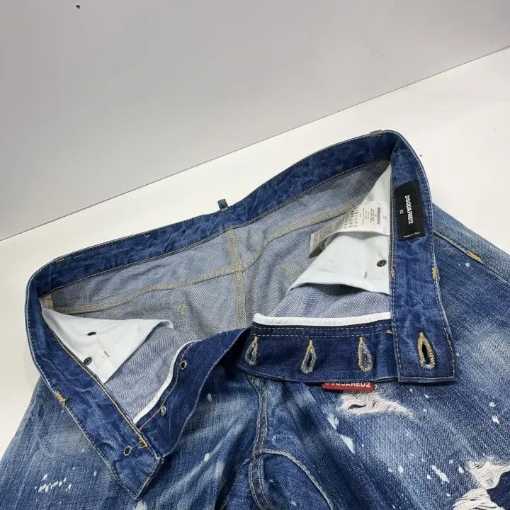 Dsquared2 DSQUARED2 FW22 Distressed Slim Fit Denim Jeans 0079 Size US 44 / EU 60 - 6 Thumbnail