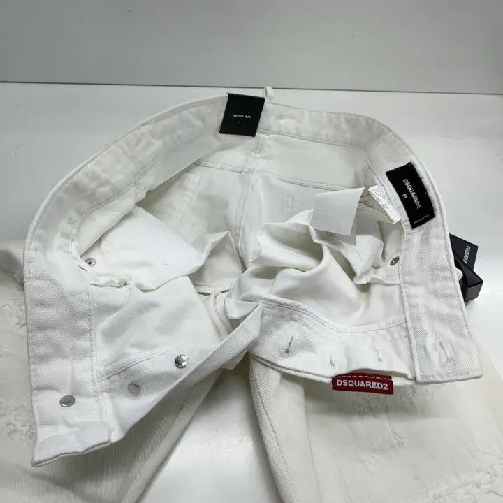 Dsquared2 DSQUARED2 Slim Fit White Denim Pants for Men 0079 Size US 44 / EU 60 - 8 Thumbnail