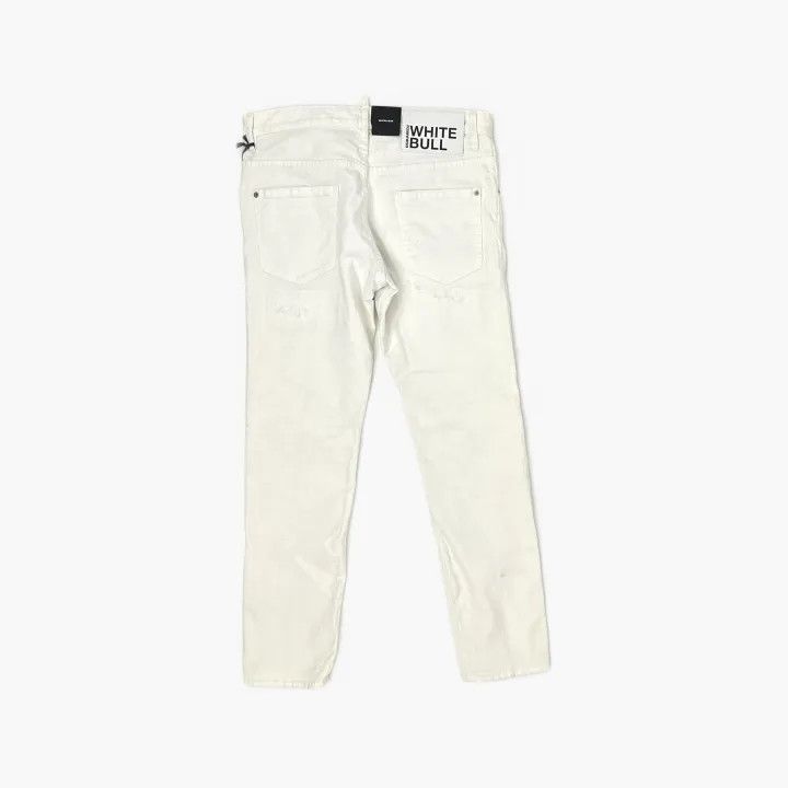 Dsquared2 DSQUARED2 Slim Fit White Denim Pants for Men 0079 Size US 44 / EU 60 - 3 Thumbnail