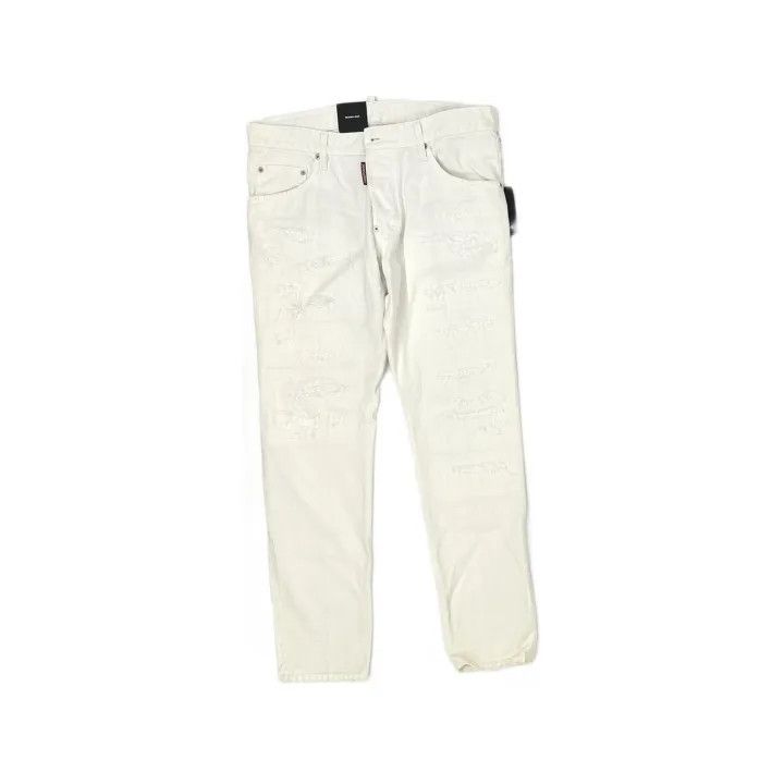 Dsquared2 DSQUARED2 Slim Fit White Denim Pants for Men 0079 Size US 44 / EU 60 - 2 Thumbnail