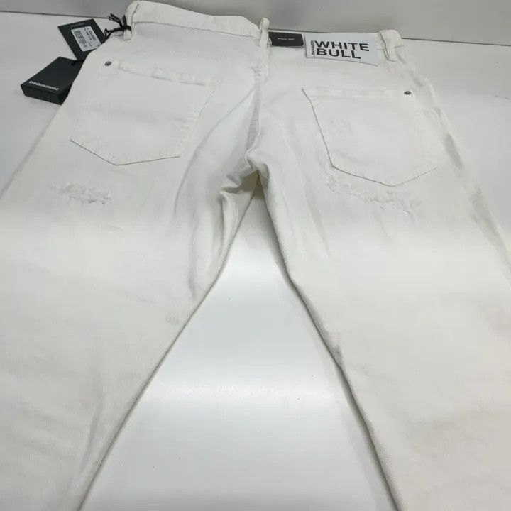 Dsquared2 DSQUARED2 Slim Fit White Denim Pants for Men 0079 Size US 44 / EU 60 - 14 Thumbnail